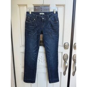 Paris Blues Vintage Low Rise Straight Jeans‎ Medium Wash Blue Juniors Size 5